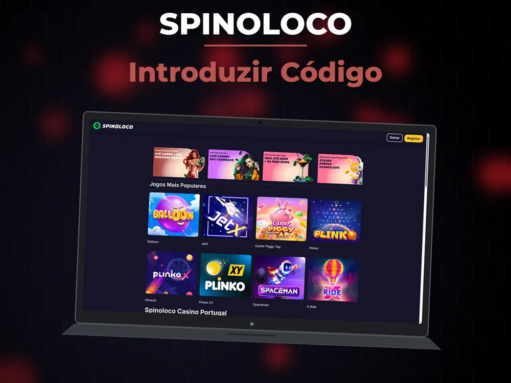 Spinoloco - Introduzir Código